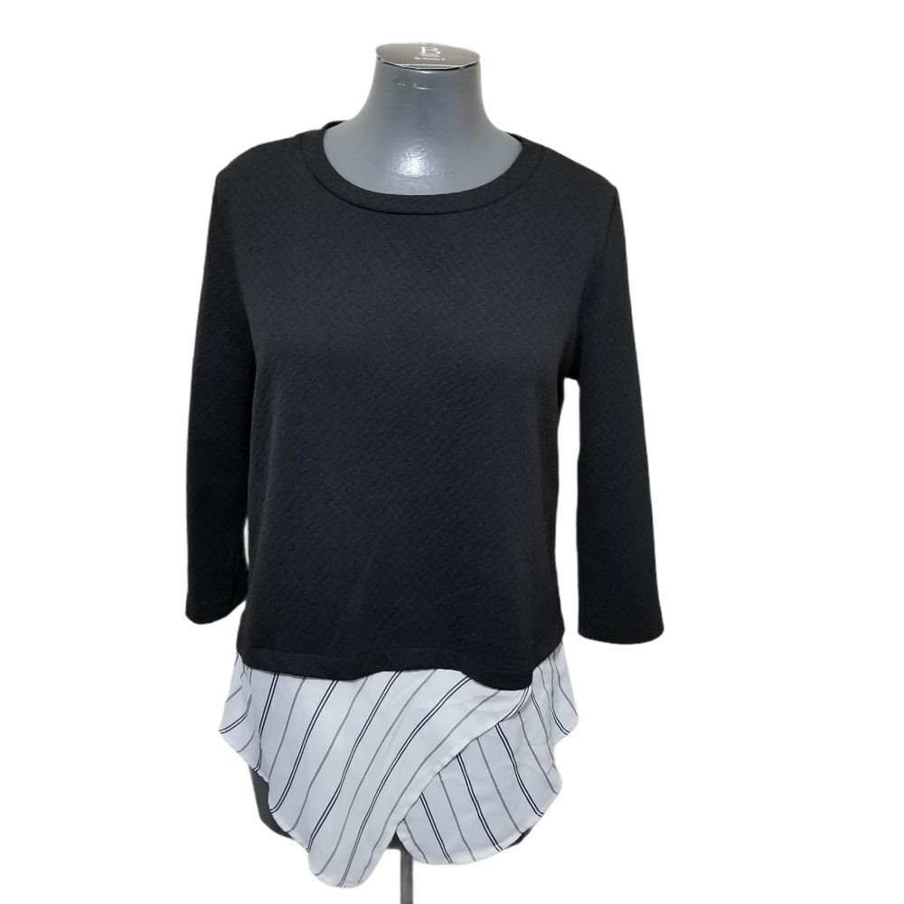 Mixed Media Top with Blouse Bottom M
